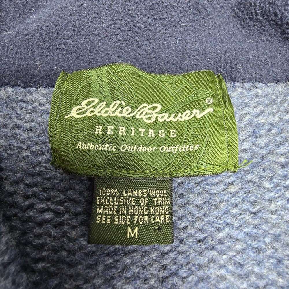 Eddie‎ Bauer Heritage Sweater Mens Wool Quarter Zip Nordic Fair Isle Pullover - Picture 4 of 12